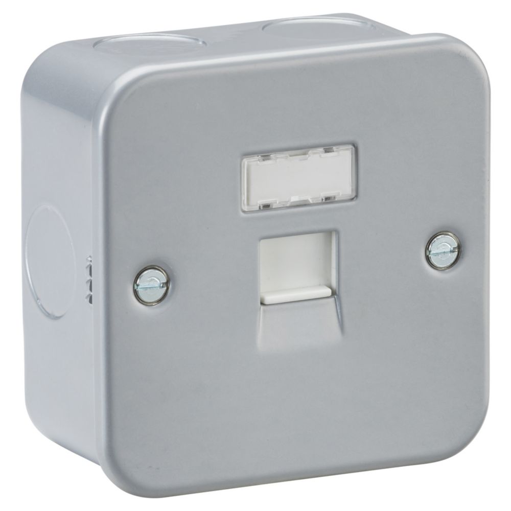 Knightsbridge Metal Clad CAT6a RJ45 Socket White with White Inserts ...