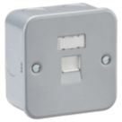 Knightsbridge  Metal Clad CAT6a RJ45 Socket White with White Inserts