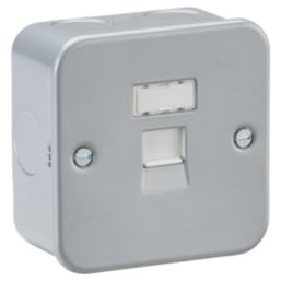 Knightsbridge  Metal Clad CAT6a RJ45 Socket White with White Inserts