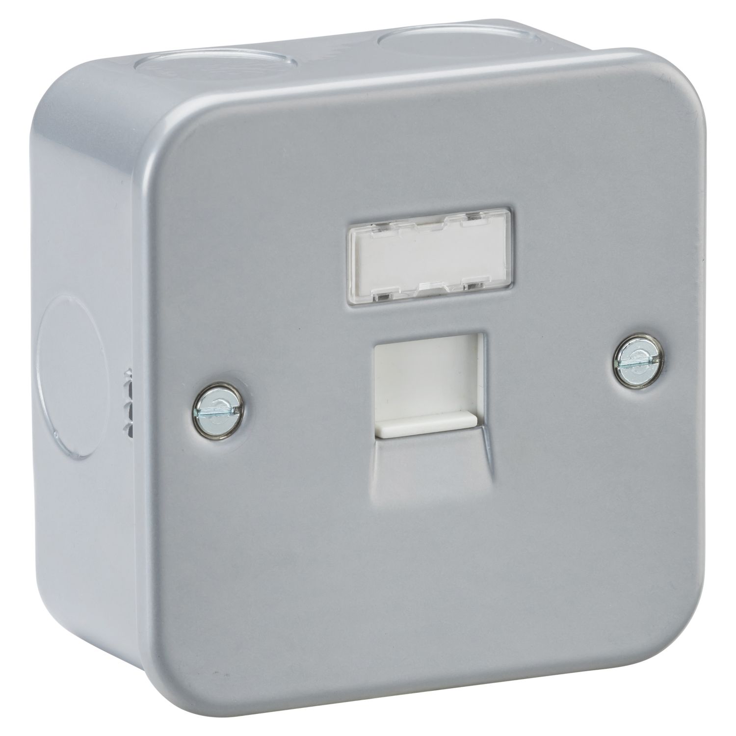 Knightsbridge Metal Clad CAT6a RJ45 Socket White with White Inserts (683AM)