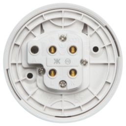 Knightsbridge  4-Pin Ceiling Rose Light Fitting White 3.38"