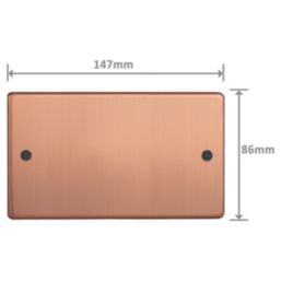 Varilight  2-Gang Blanking Plate Brushed Copper