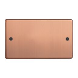 Varilight  2-Gang Blanking Plate Brushed Copper