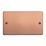 Varilight  2-Gang Blanking Plate Brushed Copper