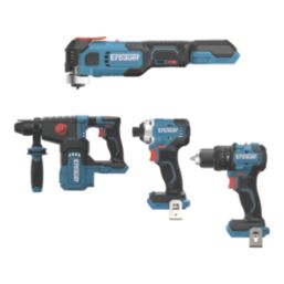 Erbauer  18V 2 x 4.0Ah Li-Ion EXT Brushless Cordless 4-Piece Kit