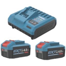 Erbauer  18V 2 x 4.0Ah Li-Ion EXT Brushless Cordless 4-Piece Kit