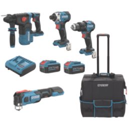 Erbauer  18V 2 x 4.0Ah Li-Ion EXT Brushless Cordless 4-Piece Kit