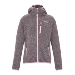 Regatta Newhill Full Zip Womens Hooded Fleece Powder Lilac Size 12