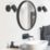 LAP Telloy Round 1-Light Bathroom Spotlight Black