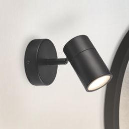 LAP Telloy Round 1-Light Bathroom Spotlight Black