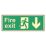 Essentials  Photoluminescent "Fire Exit Man Down Arrow" Sign 150mm x 450mm