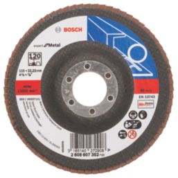 Bosch Expert X551 Metal 120 Grit Flap Disc (Straight) 115mm (4 1/2") x 22.23mm
