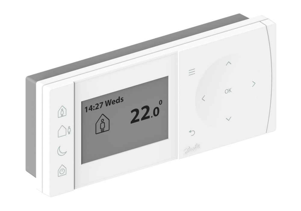 Danfoss TPOne 1-Channel Wireless Programmable Room Thermostat u0026 Receiver -  Screwfix
