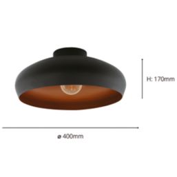 Eglo Mogano Ceiling Light Black/Copper