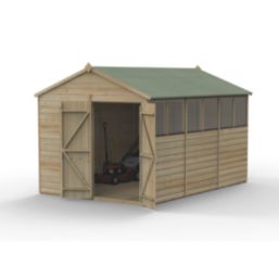 Forest Beckwood 8' x 11' 6" (Nominal) Apex Shiplap Timber Shed with Base & Assembly