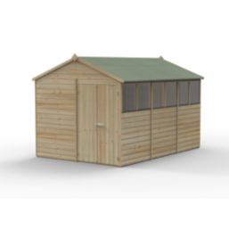 Forest Beckwood 8' x 11' 6" (Nominal) Apex Shiplap Timber Shed with Base & Assembly