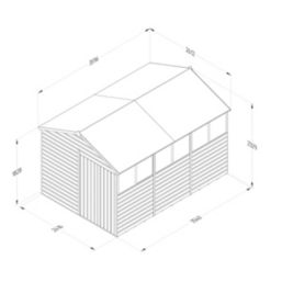 Forest Beckwood 8' x 11' 6" (Nominal) Apex Shiplap Timber Shed with Base & Assembly