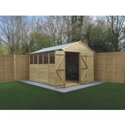 Forest Beckwood 8' x 11' 6" (Nominal) Apex Shiplap Timber Shed with Base & Assembly