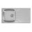 Carysil EA06 1 Bowl Stainless Steel Inset Kitchen Sink  965mm x 500mm