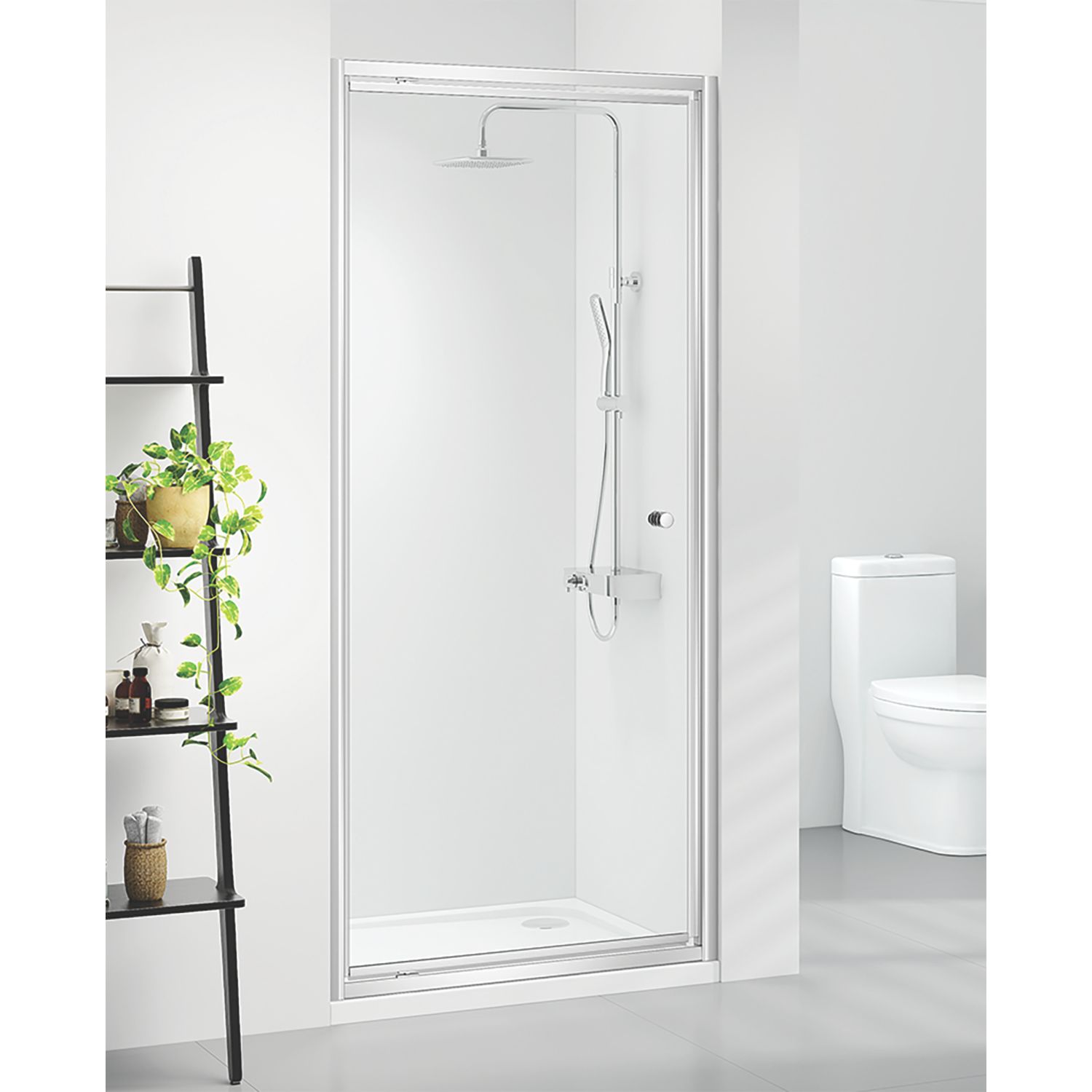 Triton Neo Six Framed Rectangular Pivot Shower Door Chrome 760mm x 1850mm (683TK)