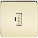Knightsbridge SF6000PB 13A Unswitched Fused Spur  Polished Brass