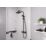 Hansgrohe Vernis Shape Showerpipe 230 HP Rear-Fed Exposed Matt Black Thermostatic Mixer Shower Kit