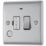 British General Nexus Metal 13A Switched Fused Spur & Flex Outlet with LED Brushed Steel