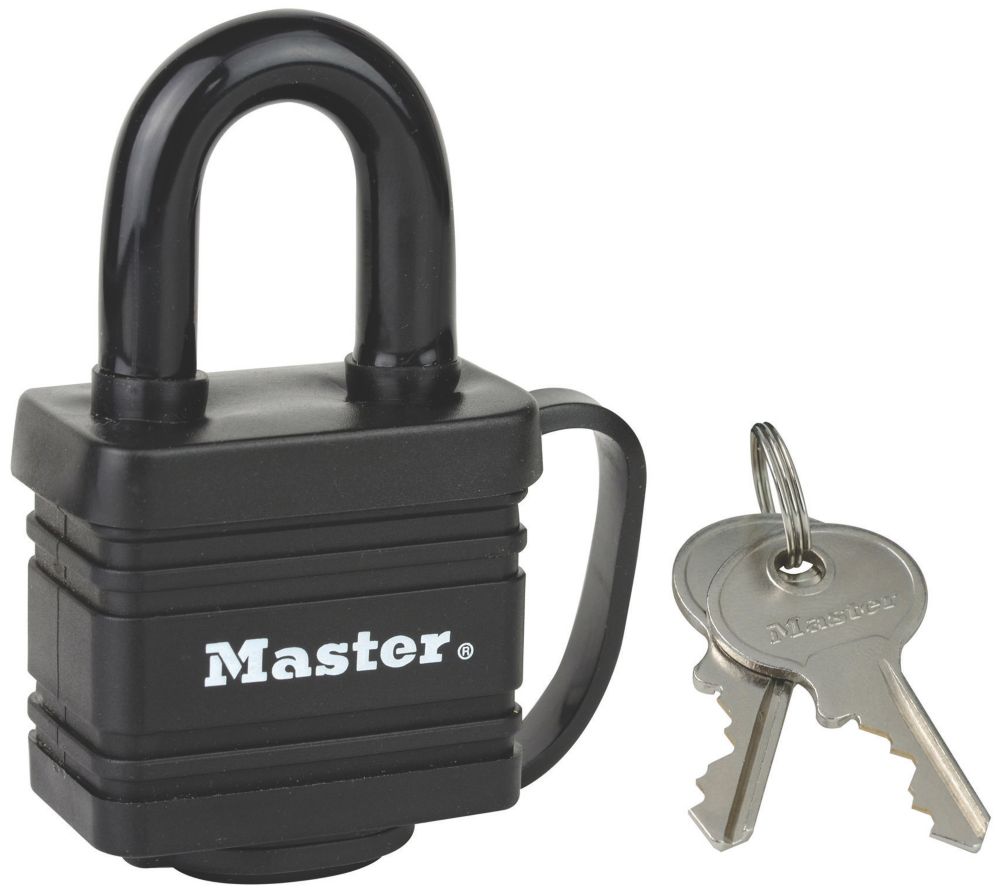 Master Lock 7804EURD Laminated Steel Weatherproof Padlock 40mm - Screwfix