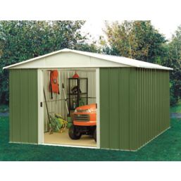 Yardmaster  9' 6" x 7' 6" (Nominal) Apex Metal Shed Green