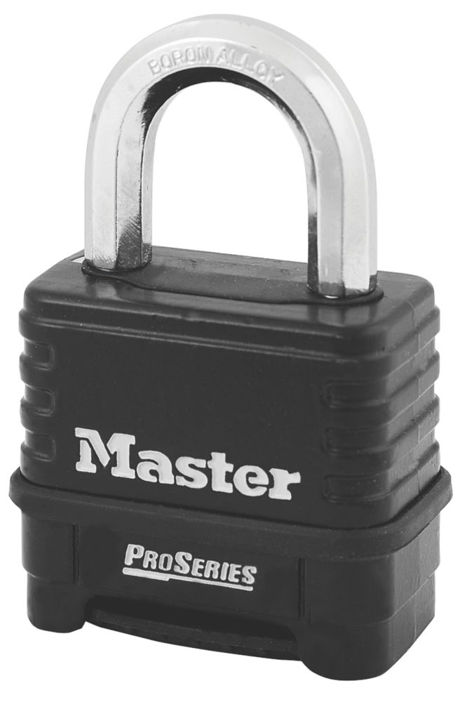 Master Lock ProSeries Weatherproof Combination Padlock Black 60mm Screwfix