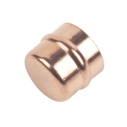 Flomasta  Brass Solder Ring Stop Ends 15mm 10 Pack