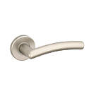 Urfic Pro5/5380 Fire Rated Lever on Rose Door Handles Pair Satin Stainless Steel