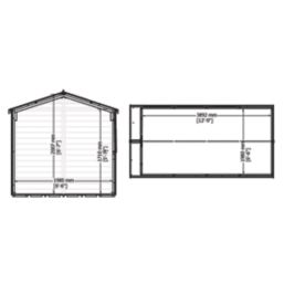 Shire Jersey 6' 6" x 13' (Nominal) Apex Shiplap T&G Timber Shed