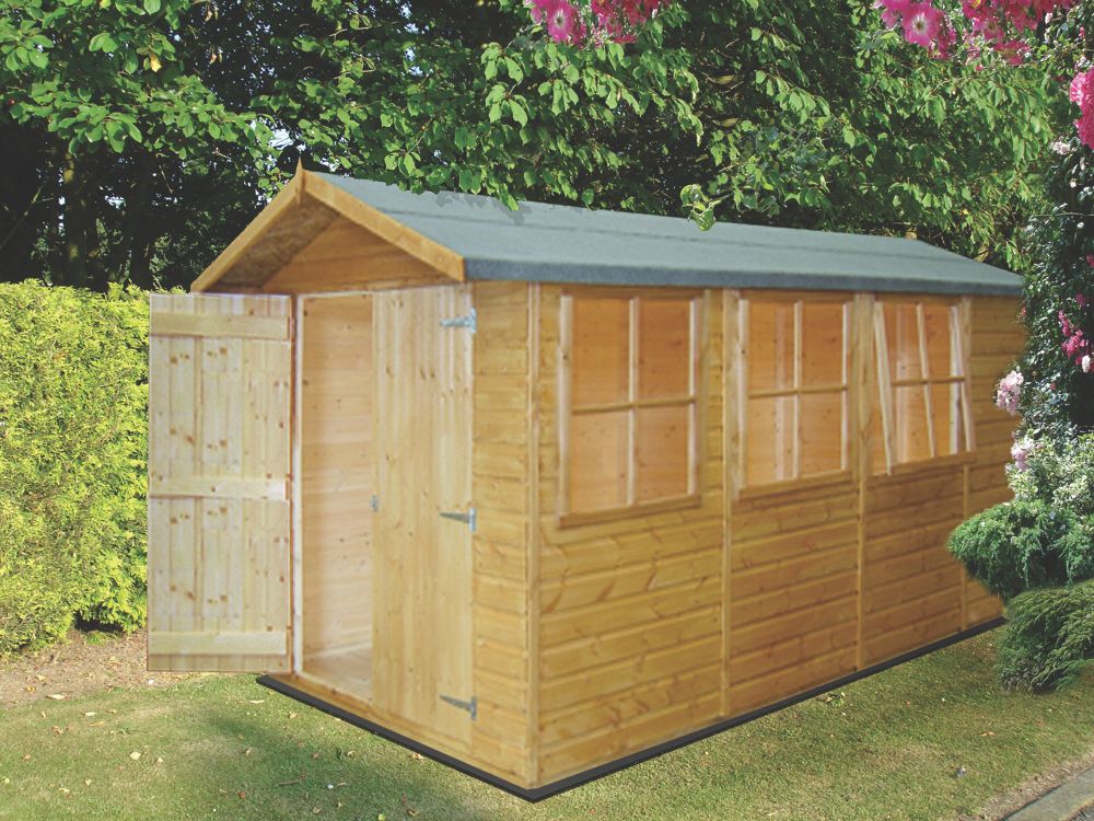 buy mercia shiplap wooden double door & side door shed - 6