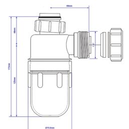 McAlpine A10 Bottle Trap White 32mm