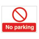 "No Parking" Sign & Stanchion Frame 450mm x 600mm 2 Pieces