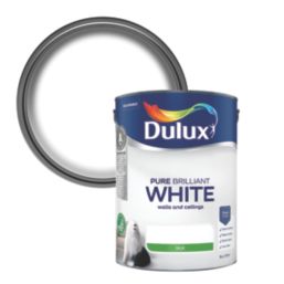 Dulux Walls & Ceilings 5Ltr Pure Brilliant White Silk Emulsion  Paint