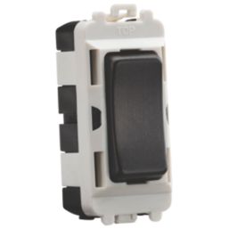 Knightsbridge  20AX Grid SP Centre Off Control Switch Smoked Bronze