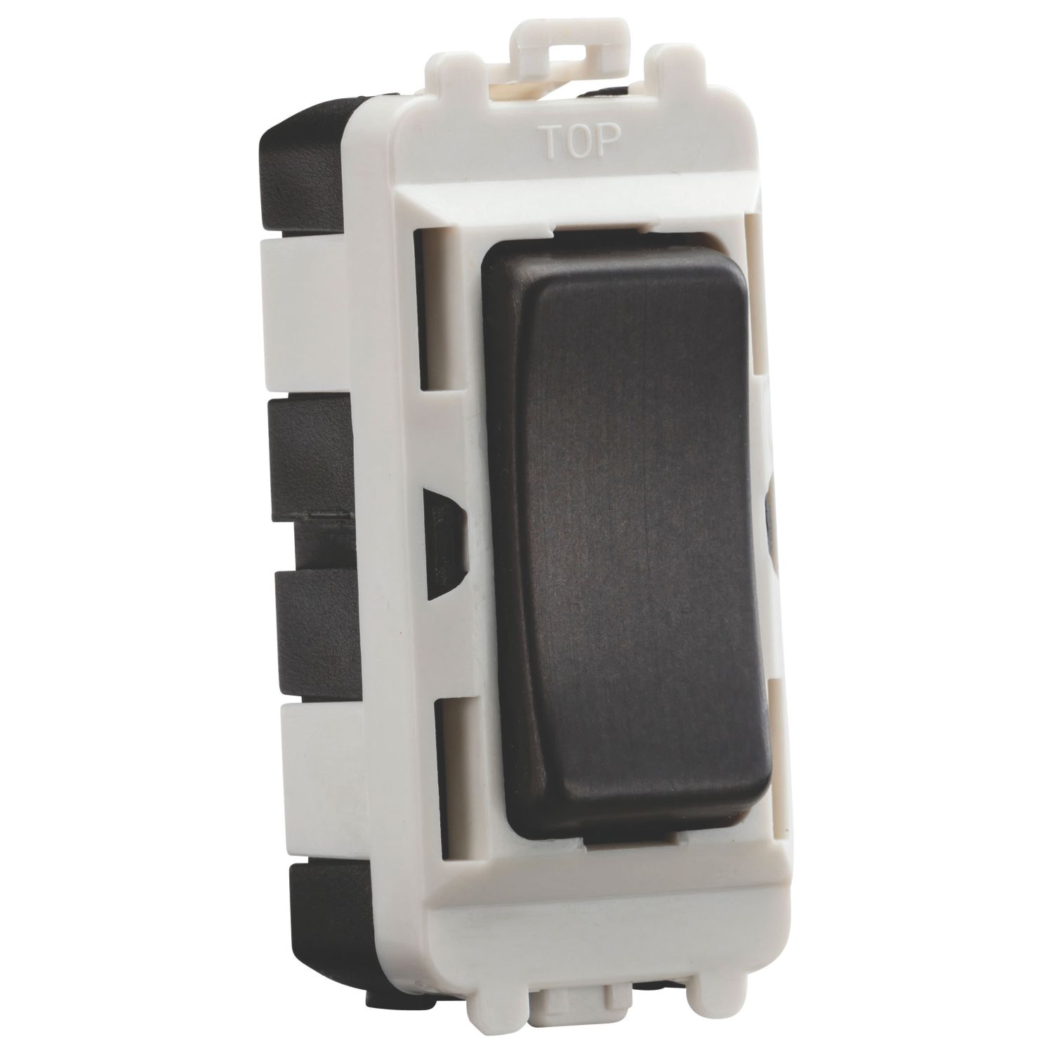 Knightsbridge 20AX Grid SP Centre Off Control Switch Smoked Bronze (684CR)