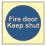 Essentials  Photoluminescent "Fire Door Keep Shut" Sign 100mm x 100mm
