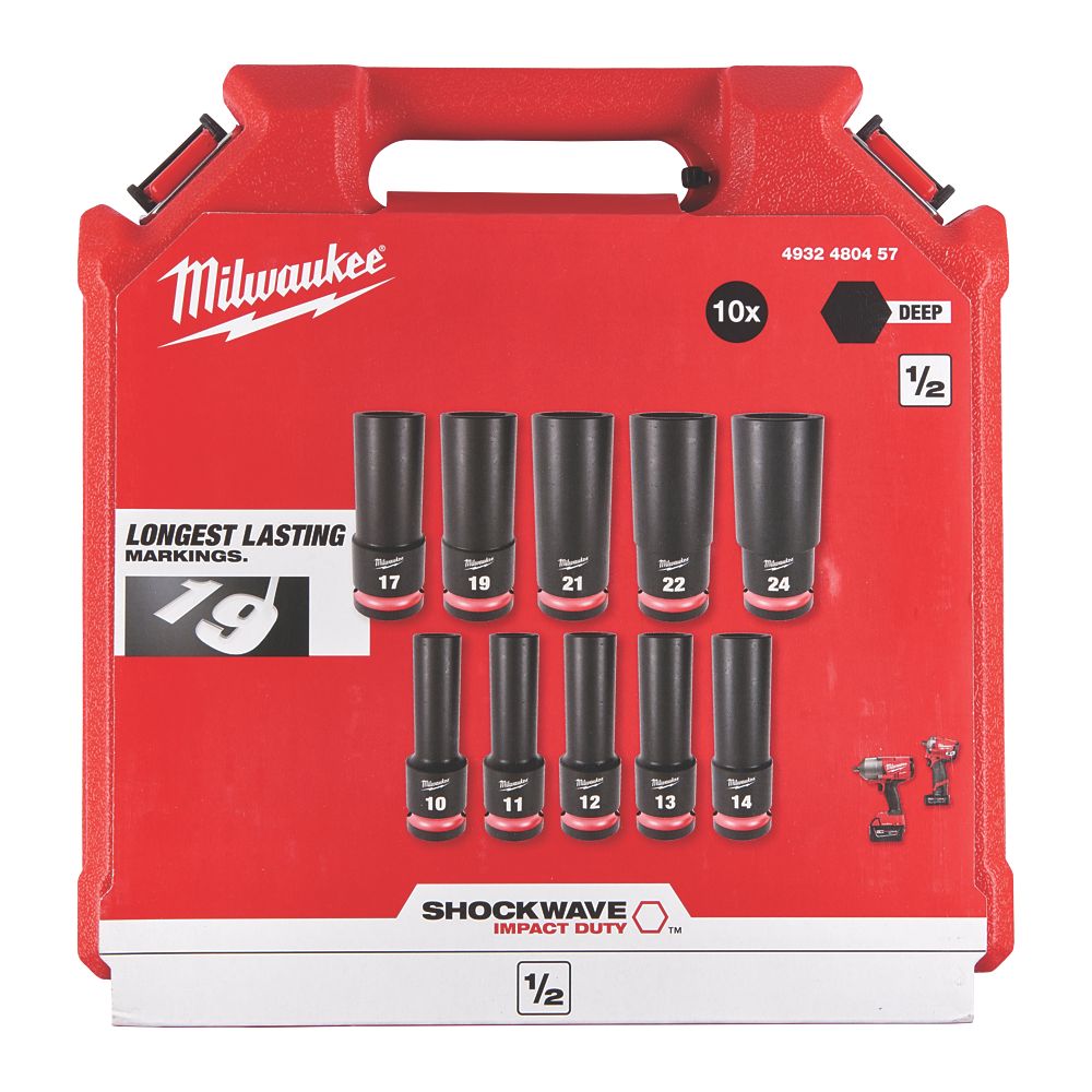 Milwaukee impact best sale socket set