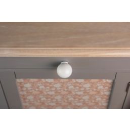 Essentials  Decorative Sphere Cabinet Knobs White 29mm 6 Pack