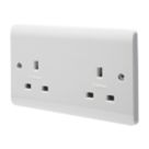 Crabtree Instinct 13A 2-Gang Unswitched Socket White