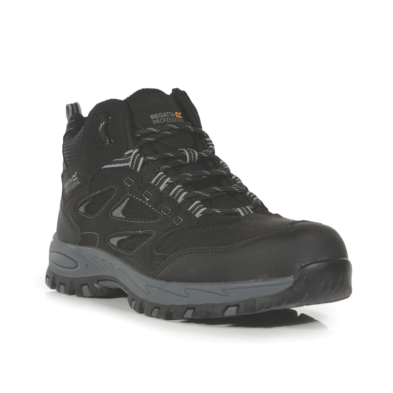 Regatta Mudstone S1 Size 12 Black/Granite Water-Resistant Steel Toe Cap Safety Boots (684JR)
