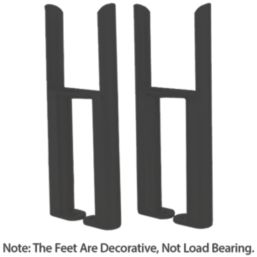 Reina 300mm Anthracite 3 Column Radiator Feet 2 Pack