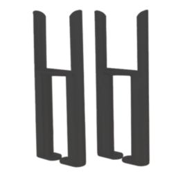 Reina 300mm Anthracite 3 Column Radiator Feet 2 Pack