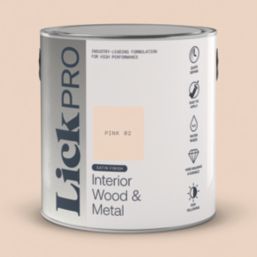 LickPro 2.5Ltr Pink 02 Satin Water-Based Trim Paint