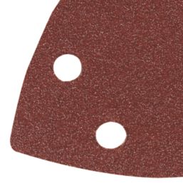 Silverline 80 Grit 6-Hole Punched Multi-Material Sanding Sheets 90mm x ...