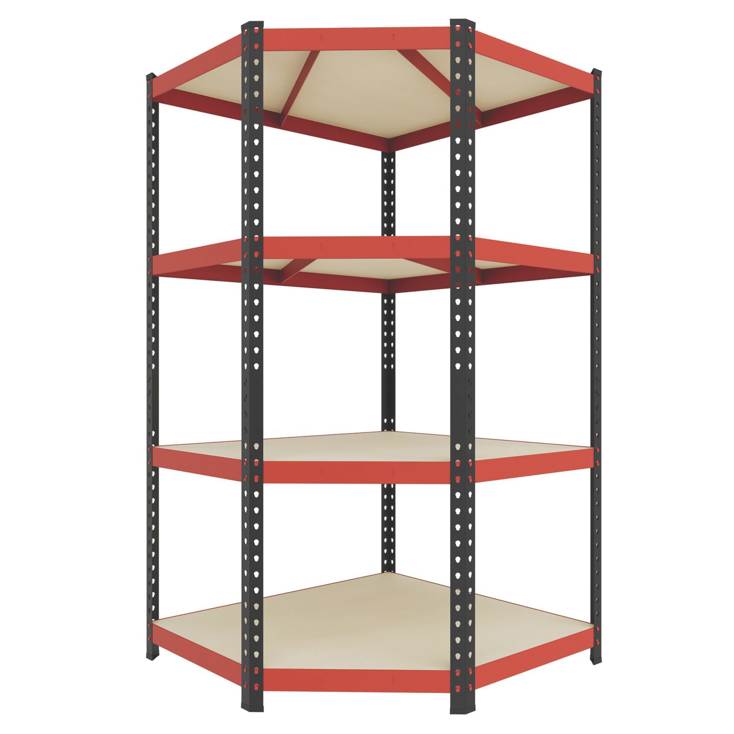 RB Boss Fastlok UDL/PC 4-Tier Metal Garage Shelving Unit 420mm x 750mm x 1800mm (684TW)