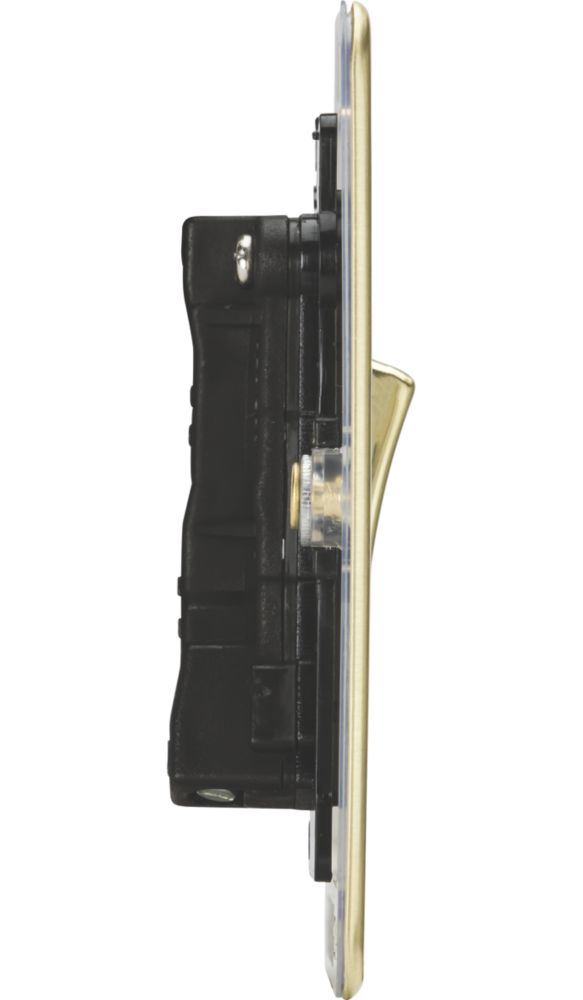 Knightsbridge FPAV0100PB - Presa TV a piastra piatta 1G (non isolata), ottone lucido